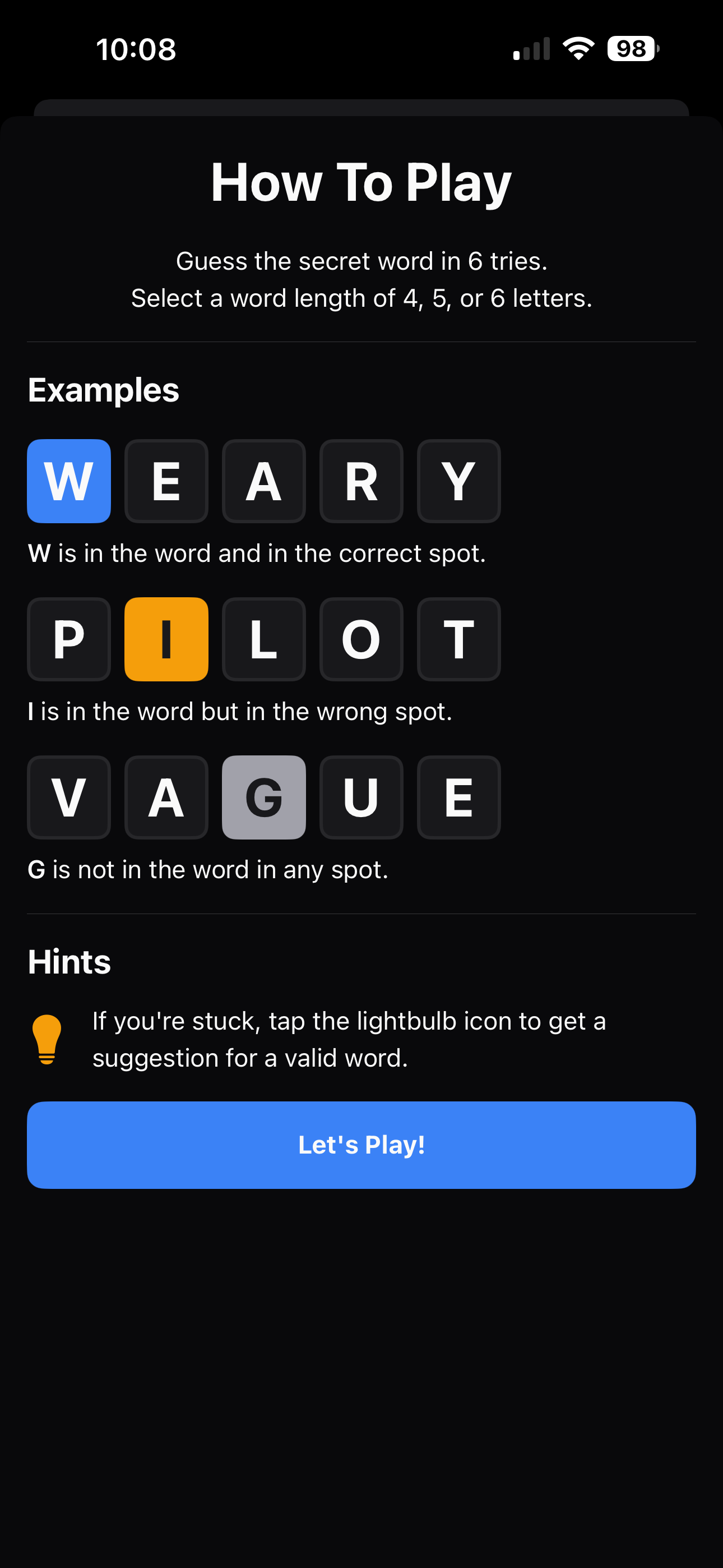 Wordz Plus Gameplay Screenshot