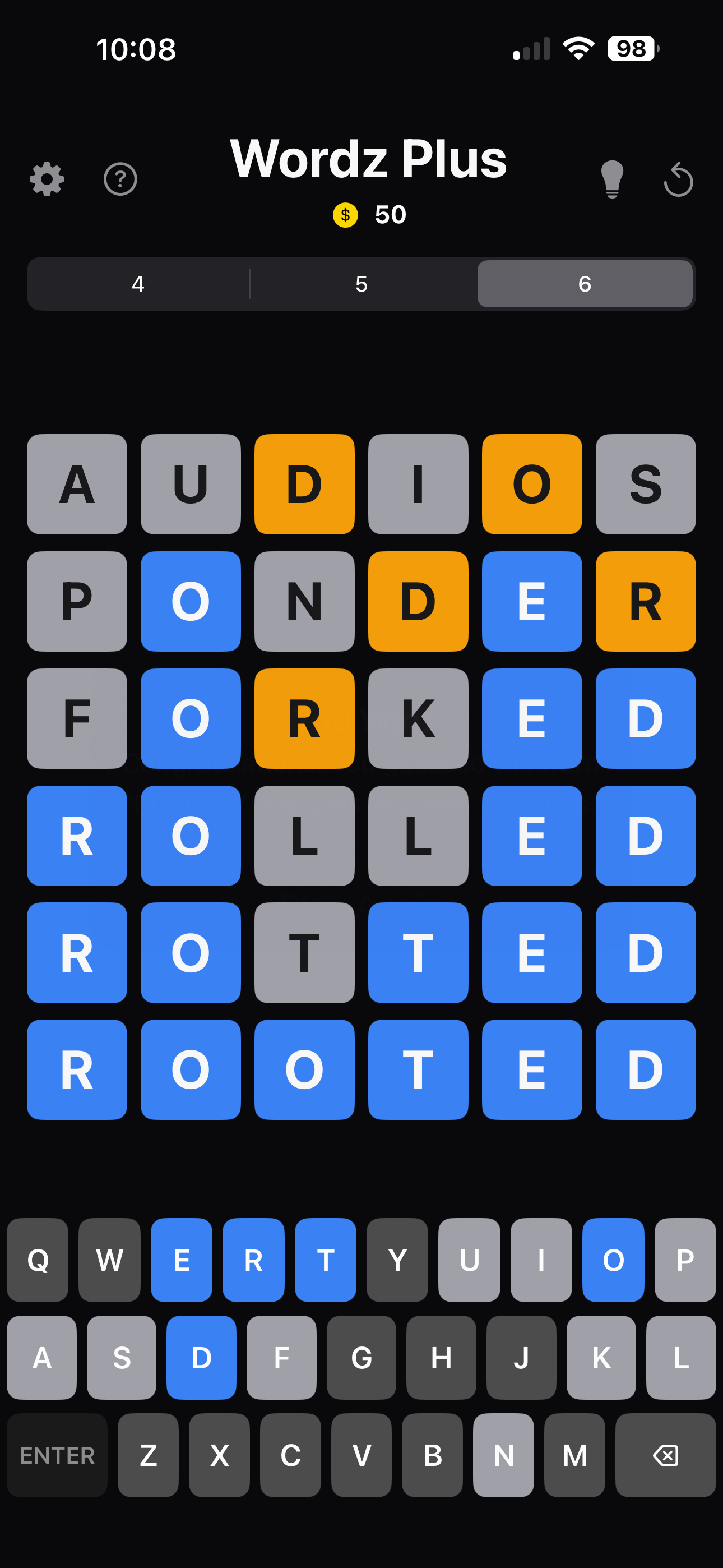 Wordz Plus Dark Mode